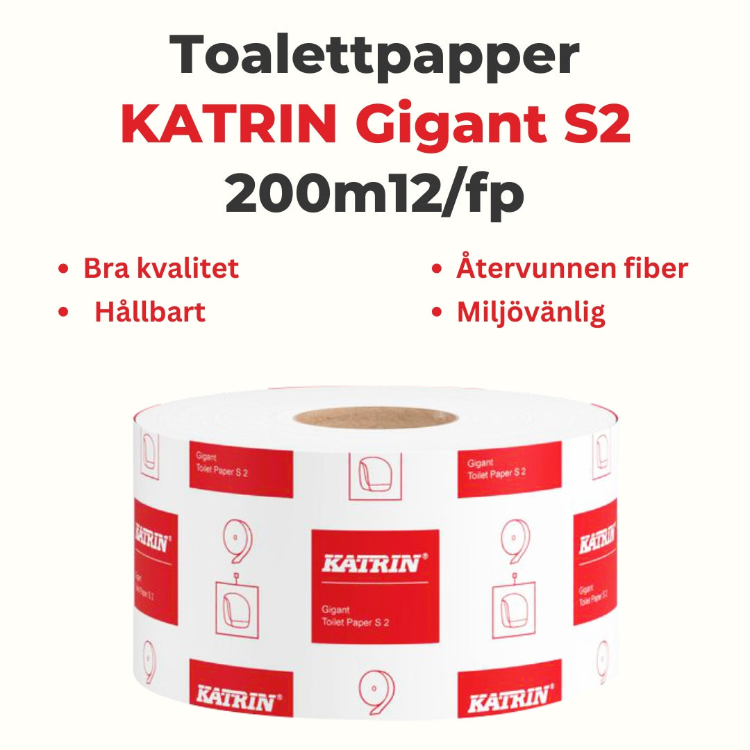 Toalettpapper KATRIN Gigant S2 200m12/fp - Primmeshiper
