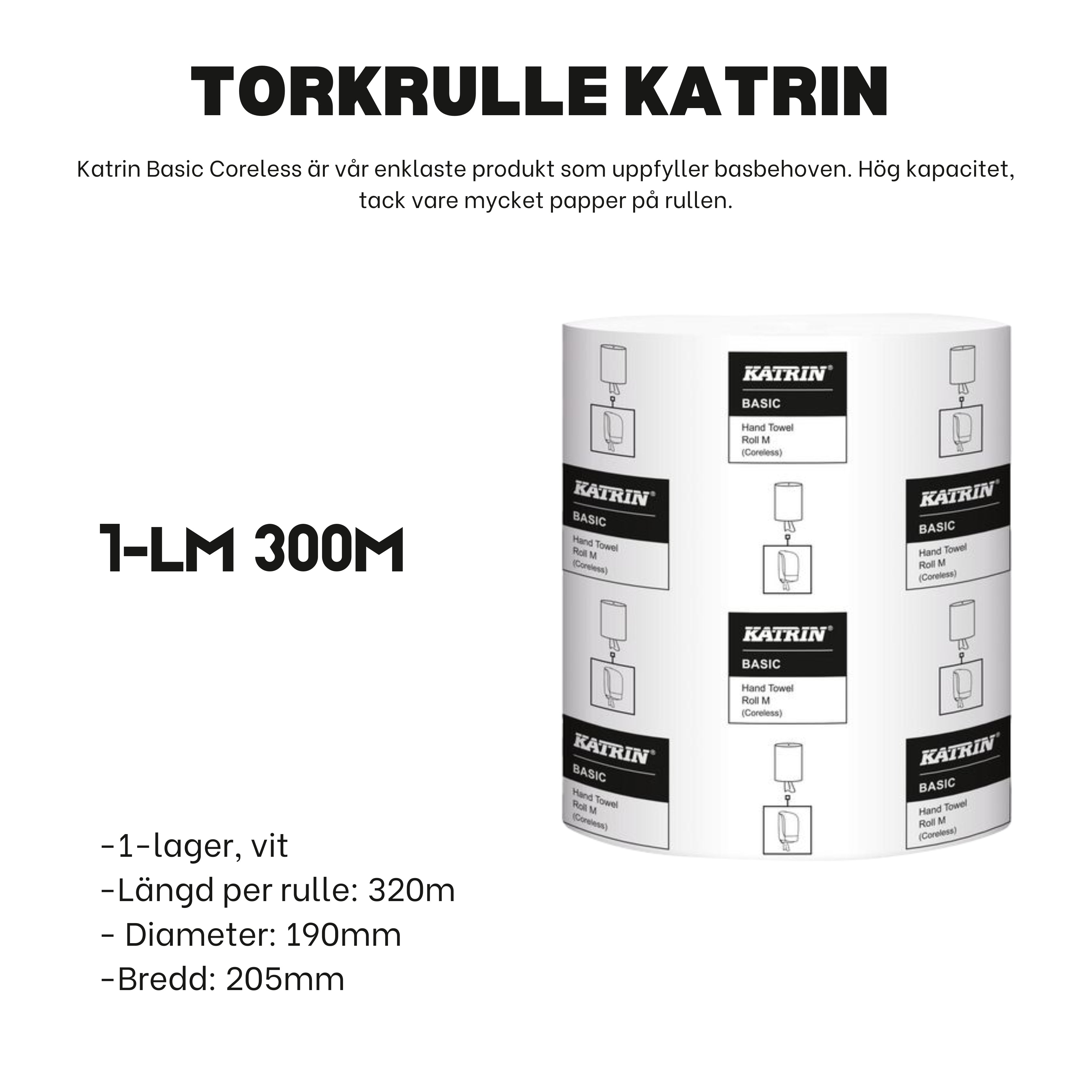Torkrulle KATRIN Basic 1-L M 300m - Primmeshiper
