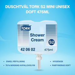 Duschtvål TORK S2 Mini Unisexdoft 475ml - Primmeshiper