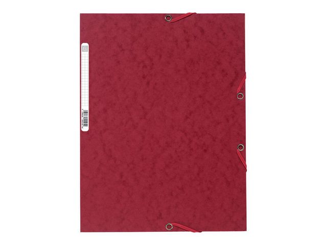 Gummibandsmapp EXACOMPTA 3-kl A4 mörkröd - Primmeshiper