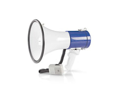 Megafon NEDIS 25W 1500m räckvidd vit/blå - Primmeshiper