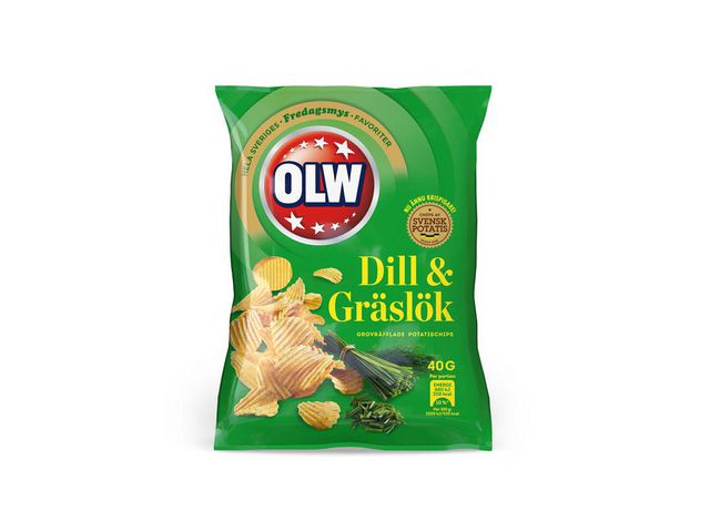 Chips OLW dill&gräslök 20x40g - Primmeshiper