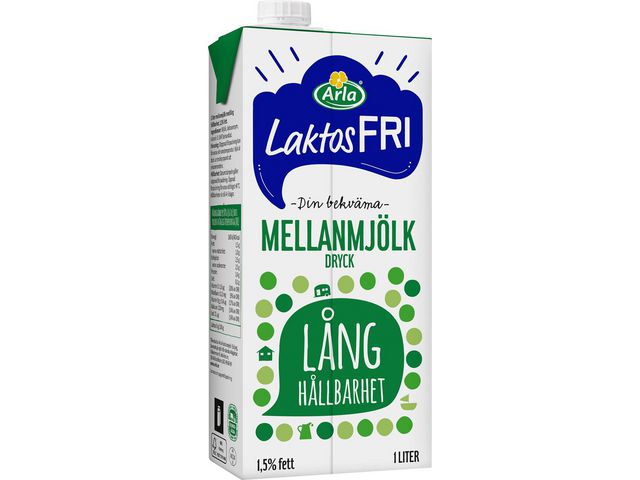 Mjölk ARLA lång hållbarhet laktosf 1L/ 10 FP - Primmeshiper