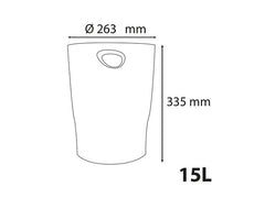 Papperskorg EXACOMPTA BeeBlue 15L blå - Primmeshiper