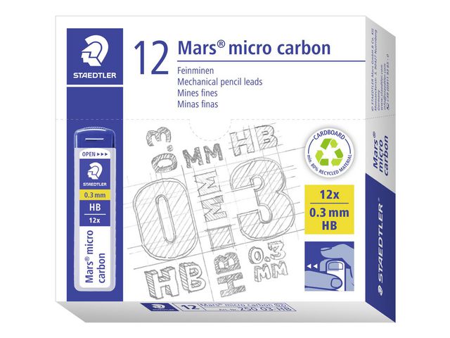 Reservstift STAEDTLER 0,3mm HB 12/fp - Primmeshiper