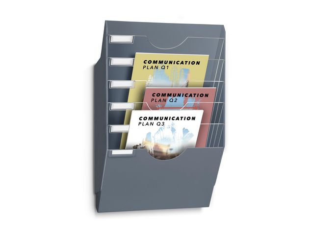 Blankettfack vägg CEP Mineral 5-fack grå - Primmeshiper