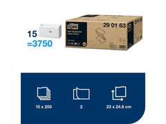 Handduk TORK Adv H3 2-lag vit 3750/fp - Primmeshiper