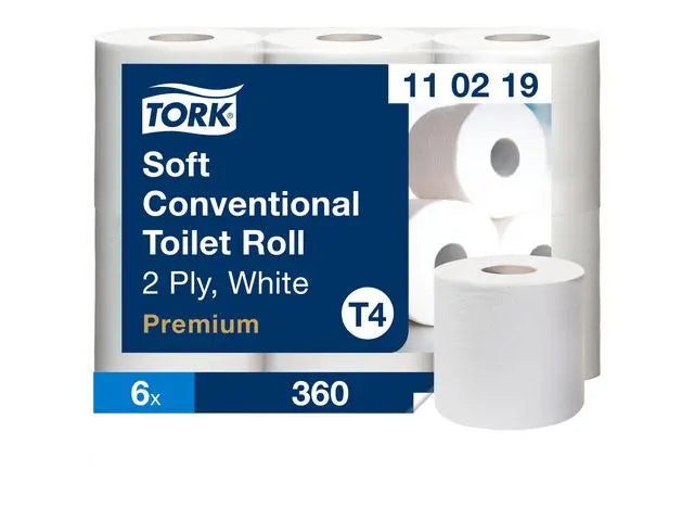 Toalettpapper TORK Pre T4 2-lag vit 6/fp - Primmeshiper