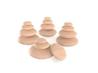 Trästenar rund olika stl natur 20/fp Primmeshiper