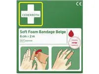 Plåster CEDERROTH SoftFoam 6cmx2m beig - Primmeshiper