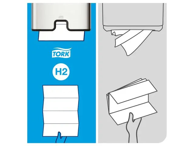 Dispenser TORK H2 Handduk rostfri - Primmeshiper
