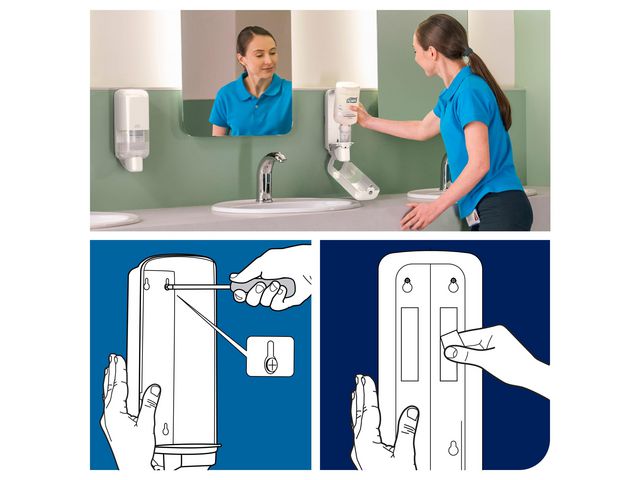 Dispenser TORK S4 tvål/handsprit vit - Primmeshiper