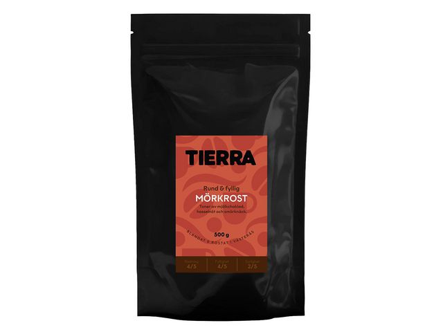 Kaffe TIERRA Mörkrost Malet 500g Primmeshiper