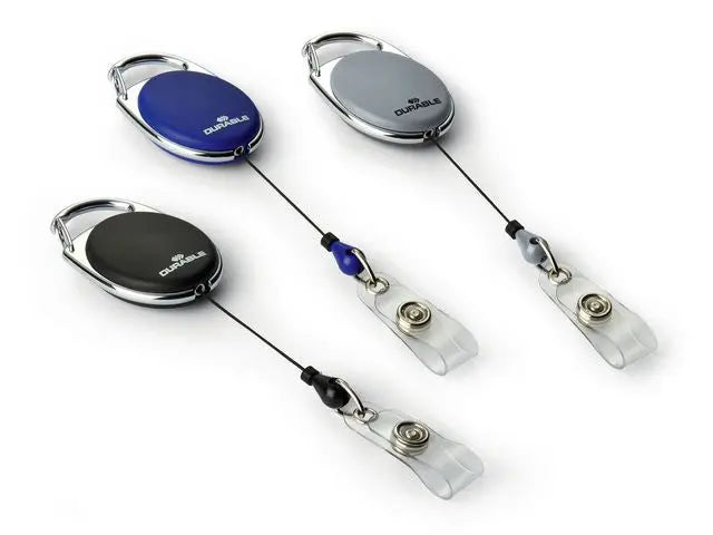 Korthållare DURABLE yoyo blå m.knap10/fp - Primmeshiper