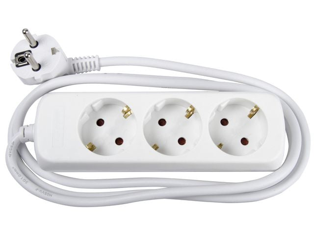 Grenuttag jordat 3-väg 3m kabel petsk. - Primmeshiper