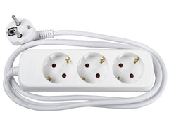 Grenuttag jordat 3-väg 3m kabel petsk. - Primmeshiper