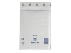 Bubbelpåse D1 180x260mm vit 10/fp - Primmeshiper