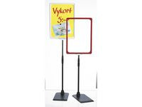 Teleskopställ inkl fot+stång+ram A4 vit - Primmeshiper