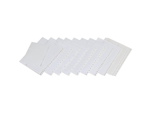 Plastregister A4+ A-Ö 225/240x297mm vit - Primmeshiper