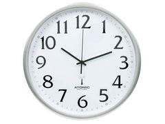 Väggur TIQ radiokontrollerat Ø35cm silv - Primmeshiper