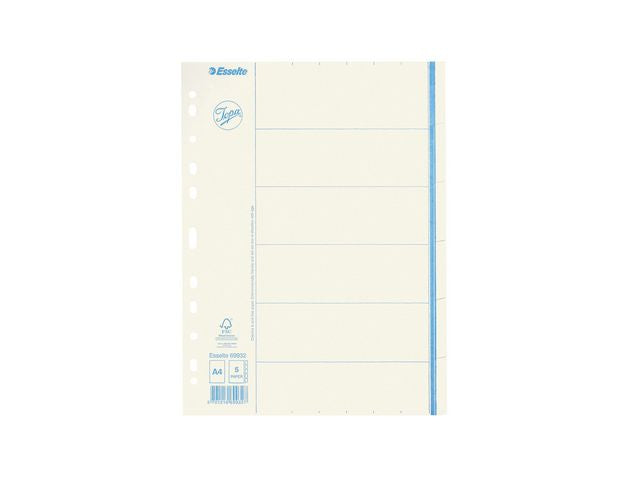 Pappregister JOPA A4 5 flik otr. - Primmeshiper