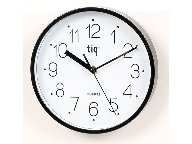 Väggur TIQ Ø22,5cm svart - Primmeshiper