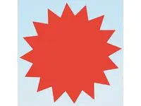 Textkartong stjärna 180mm röd 25/fp - Primmeshiper