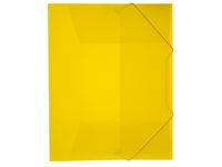 Gummibandsmapp plast 3-kl A4 transp/gul - Primmeshiper