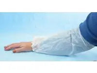 Ärmskydd i LDPE m resår 40cm vit 100/fp - Primmeshiper
