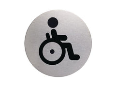 Skylt WC DURABLE 83mm borstat stål - Primmeshiper