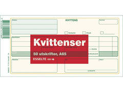 Blankett kvittens A65 50 blad - Primmeshiper