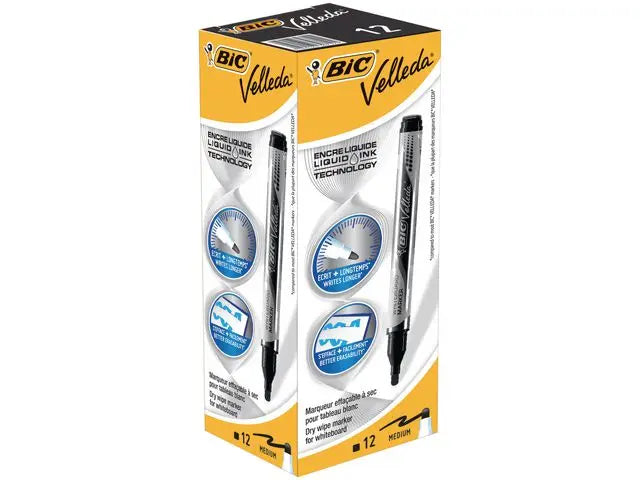 Whiteboardpenna BIC Velleda liq B12 sv - Primmeshiper