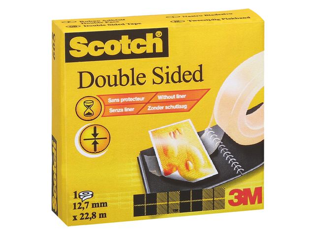 Dubbelhäftande tejp SCOTCH 12,7mmx22,8m - Primmeshiper