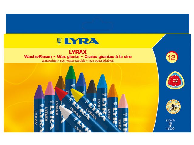 Bivaxkrita LYRAX 12 färger - Primmeshiper