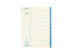 Pappregister JOPA A4 1-10 vit/blå - Primmeshiper