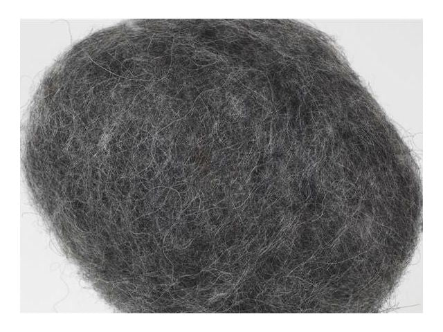 Kardad ofärgad ull 1kg mörkgrå - Primmeshiper