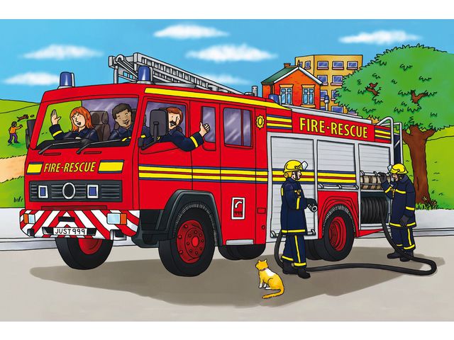 Golvpussel brandbil 60x40cm - Primmeshiper