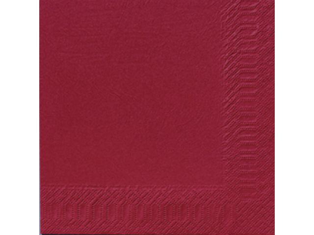 Servett 3-lags 40x40cm vinröd 125/fp - Primmeshiper