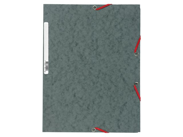 Gummibandsmapp EXACOMPTA 3-klaff A4 grå - Primmeshiper