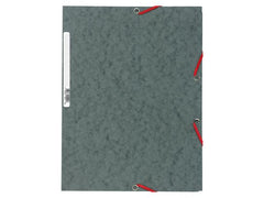 Gummibandsmapp EXACOMPTA 3-klaff A4 grå - Primmeshiper