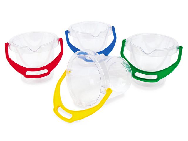 Hink 1,2 L transparent färgade hantag - Primmeshiper