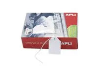 Etikett med snöre 34x53mm 500/fp Primmeshiper