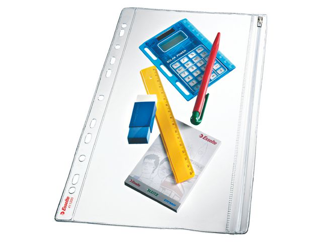 Blixtlåsficka ESSELTE PVC klar 5/fp - Primmeshiper