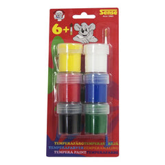 Tempera paint 6 colors with brush
