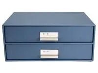 Skrivbordsbyrå kartong 2-lådor blå - Primmeshiper
