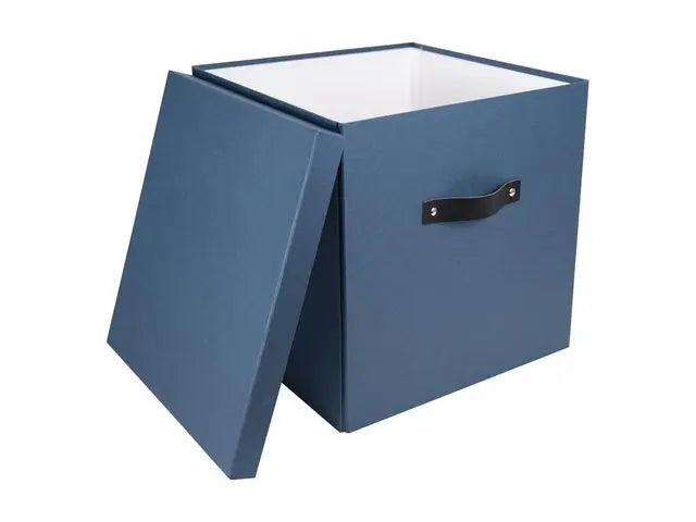 Förvaringsbox m.lock kartong stor blå - Primmeshiper