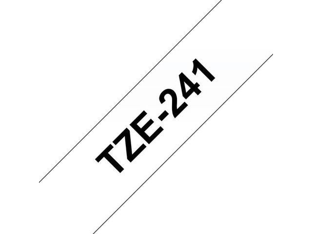 Tape BROTHER TZE241 18mm svart på vit - Primmeshiper