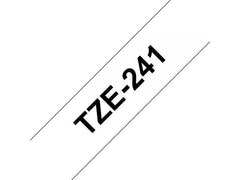 Tape BROTHER TZE241 18mm svart på vit - Primmeshiper