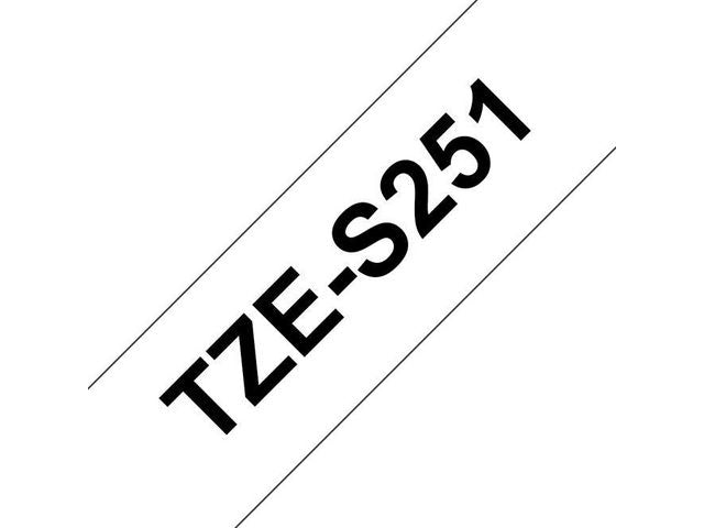 Tape BROTHER TZES251 24mm svart på vit - Primmeshiper