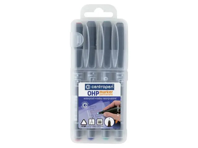 Märkpenna Ergo F perm sort.f. 4/fp - Primmeshiper